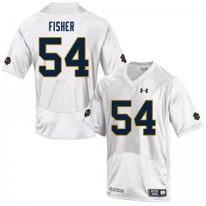 Notre Dame Fighting Irish Men's Blake Fisher #54 White Under Armour Authentic Stitched College NCAA Football Jersey GSB7299HC